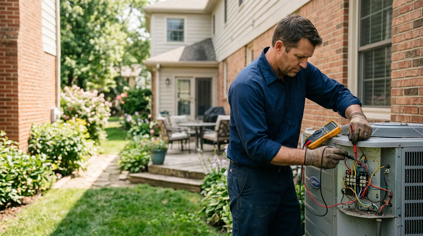 HVAC technician working near Lickingville, PA